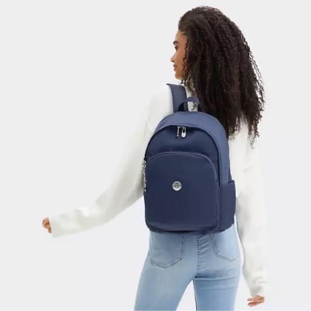 NEW Kipling Delia Nylon Backpack Endless Blue - Picture 3 of 6